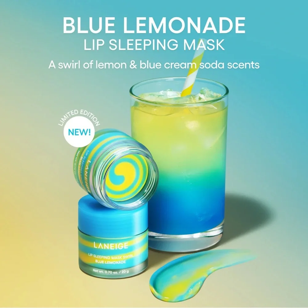 LANEIGE Blue Lemonade Lip Sleeping Mask Swirl .7oz